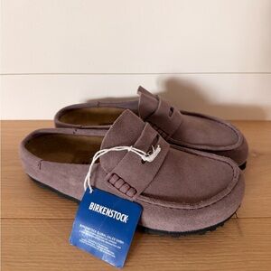 NWT Birkenstock 'Naples Wrapped Faded Purple' Suede Leather Clog | US 8, EU 39